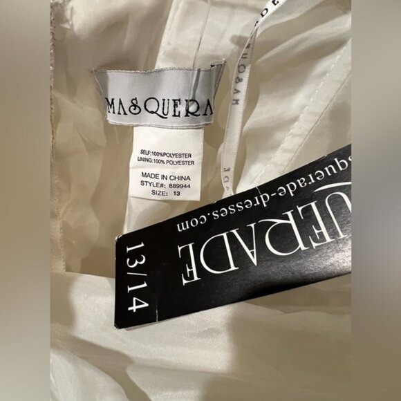 NWT Masquerade gold homecoming prom dress With Tulle Size 13/14 - Picture 6 of 9